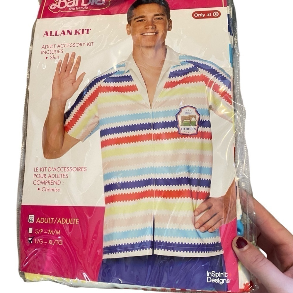 Barbie Allan Kit Costume NEW Large XL Men’s Ken Shirt Halloween